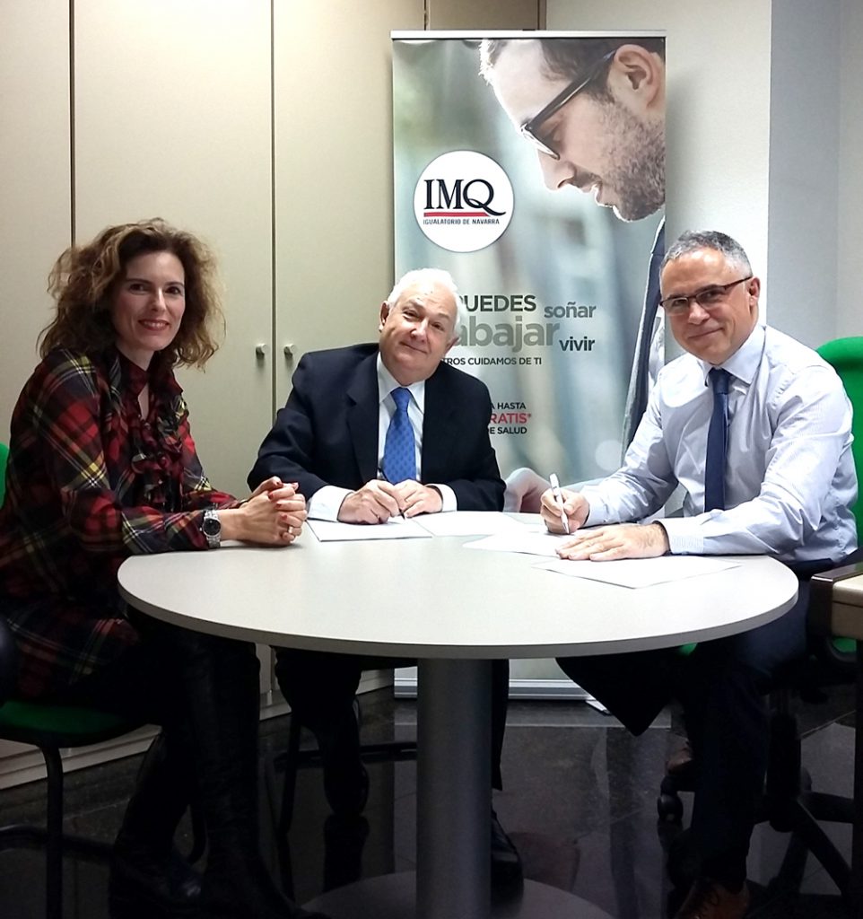Acuerdo de colaboración entre IMQ Navarra y la Asociación Navarra de Ingenieros de Telecomunicación