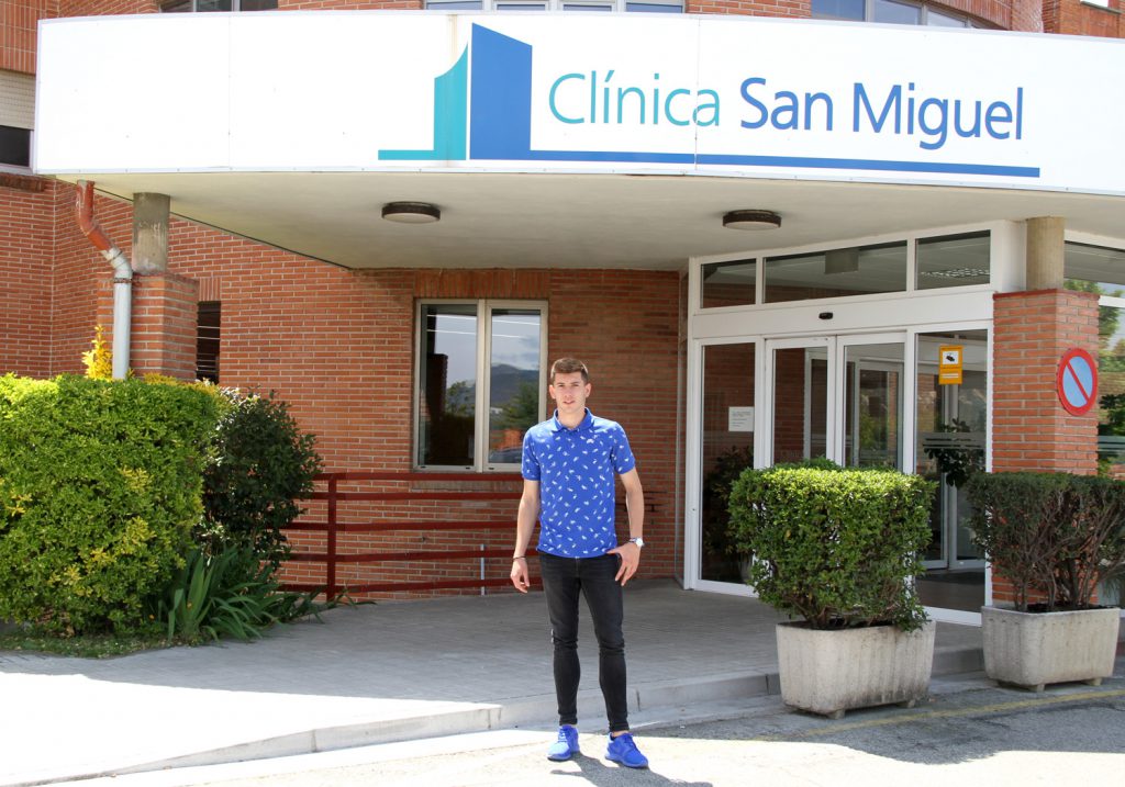 David García se realiza una resonancia magnética en Clínica San Miguel