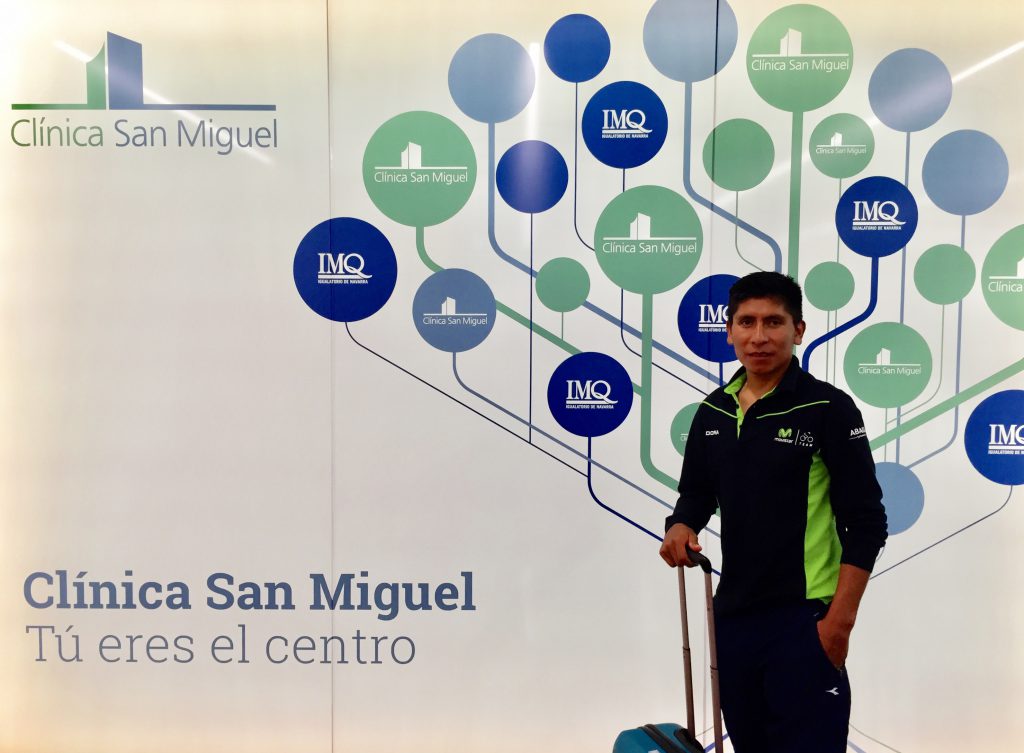Nairo Quintana pasa revisión en la Clínica San Miguel de Pamplona