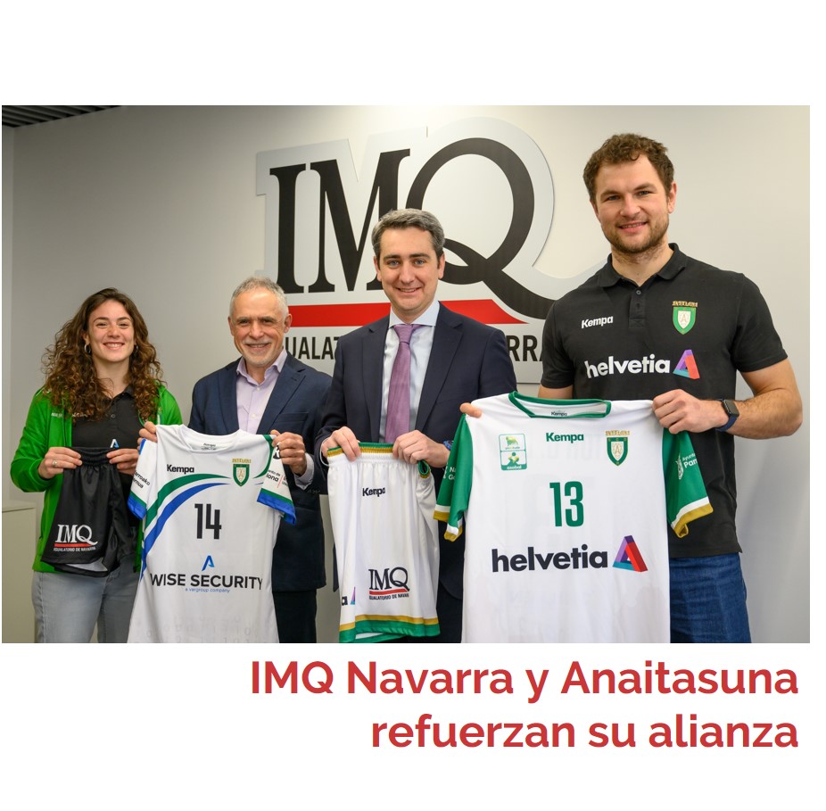 IMQ Navarra y Anaitasuna refuerzan su alianza con la entrega de camisetas oficiales